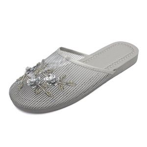 NWT BoBee Mesh Floral Sequin Slippers